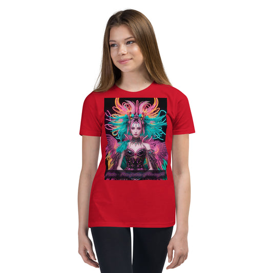Youth Short Sleeve T-Shirt. Collection - Neoka-Neon fairies of the night, Design - ANDRBEL STUDIO