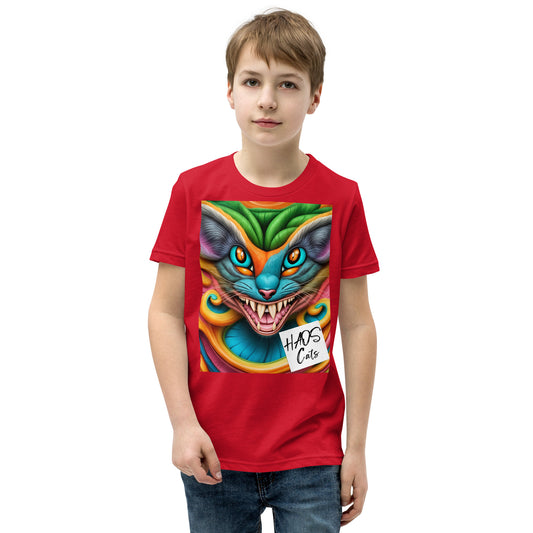 Youth Short Sleeve T-Shirt. Collection - HAOS Cats, Design - ANDRBEL STUDIO